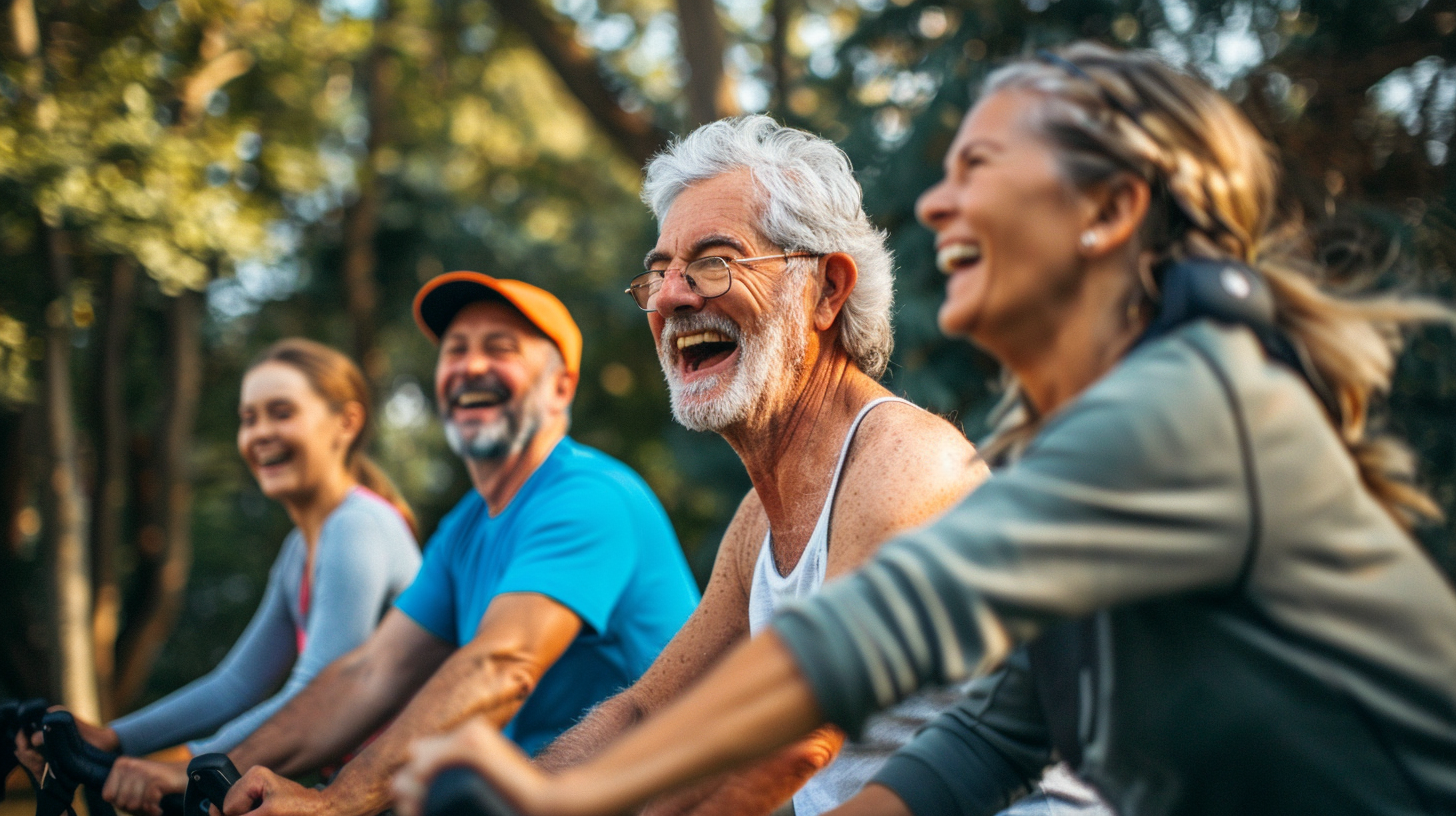 Edzésben résztvevő különböző korú emberek